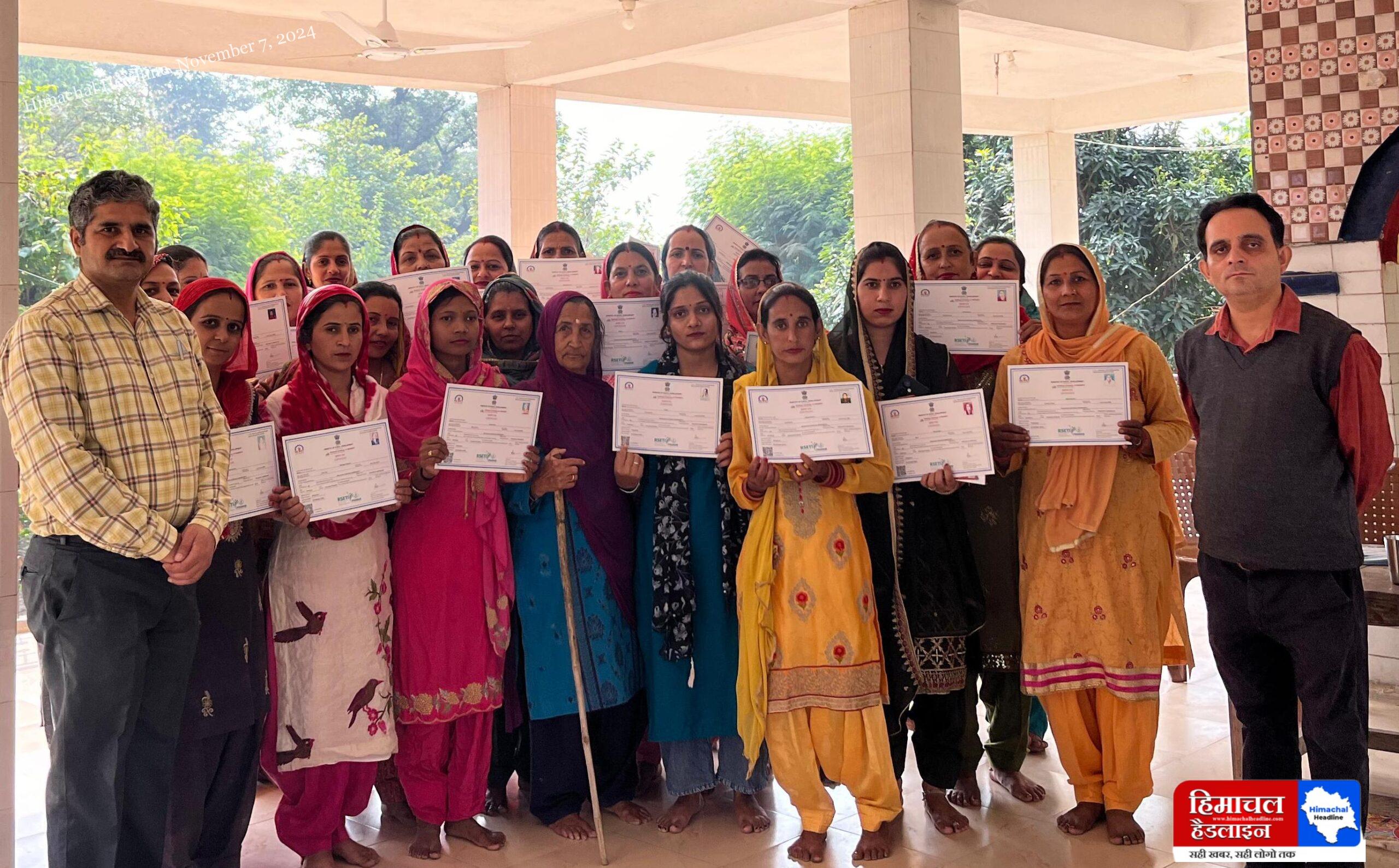 Sixty-three year old women learned mushroom farming